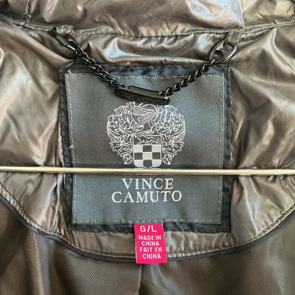 VINCE CAMUTO Winter Puffer Jacket Black Large - Picture 4 of 7